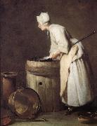 Jean Baptiste Simeon Chardin Cleaning maid France oil painting artist